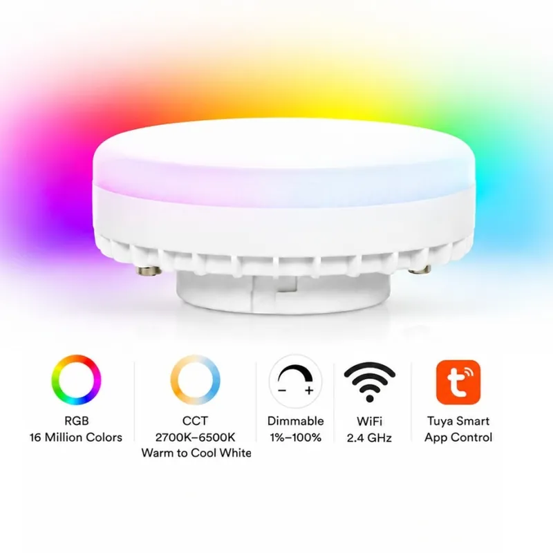 Sezónní Sleva Immax NEO 07816L - LED RGB+CCT Stmívatelná žárovka GX53/14W/230V 2700-6500K Wi-Fi Tuya