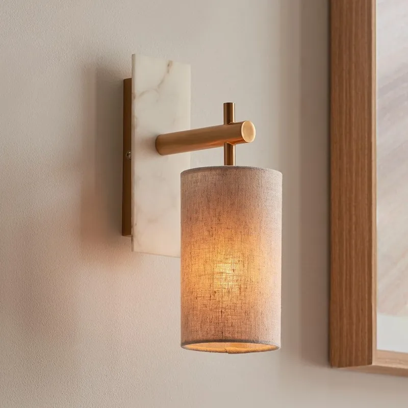 Výhodná Nabídka Endon 114201 - Nástěnná lampa 1xE14/7W/230V béžová/zlatá