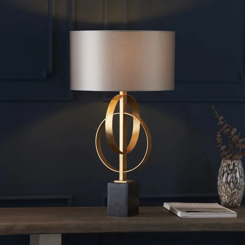 Expresní Doručení Endon 95213 - Stolní lampa 1xE27/10W/230V šedá/mosaz/černá