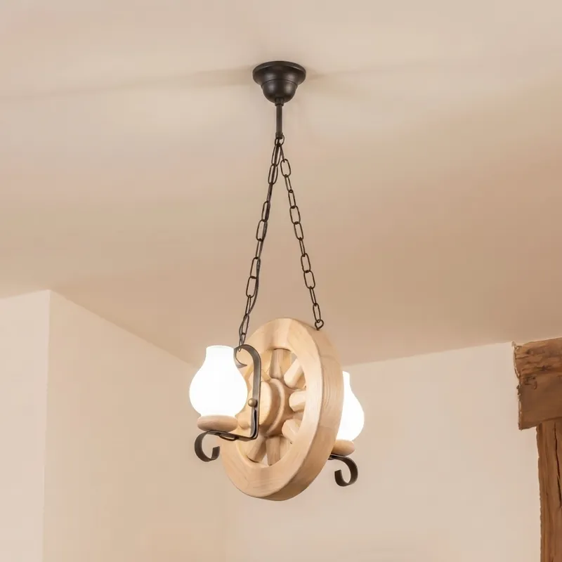 Must-Have Brilagi - Lustr na řetězu ROATA 2xE14/40W/230V dub