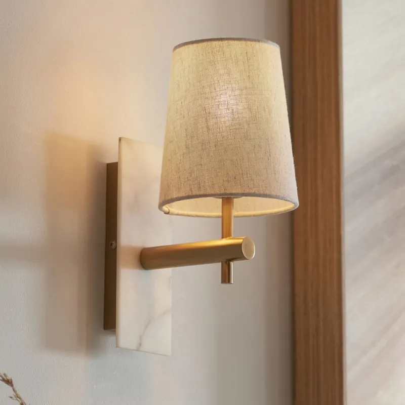 Bezpečná Platba Endon 114200 - Nástěnná lampa 1xE14/7W/230V béžová/zlatá