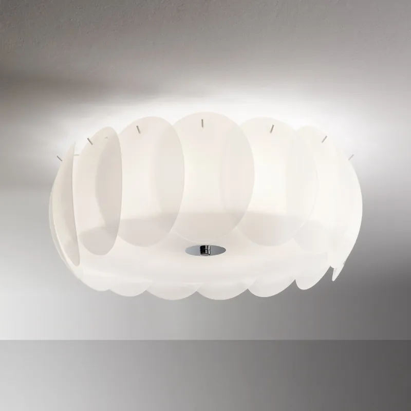 Ideal Lux - Stropní svítidlo OVALINO 8xE27/60W/230V pr. 53,5 cm bílá Nejprodávanější