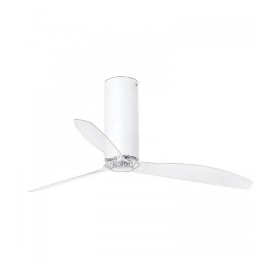 Rychlé Dodání FARO 32034 - Stropní ventilátor TUBE FAN bílá/čirá pr. 128 cm