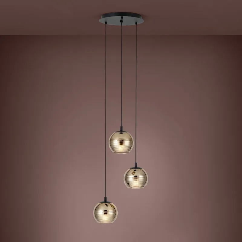 Víkendová Akce Eglo - Lustr na lanku 3xE27/40W/230V