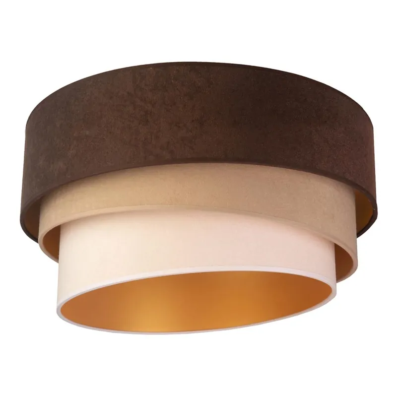 Nejprodávanější Duolla - Stropní svítidlo DEVON 1xE27/40W/230V pr. 45 cm hnědá/béžová