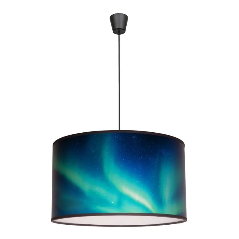 Kup Teď Duolla - Lustr na lanku PRINT M 1xE27/40W/230V pr. 35 cm tyrkysová
