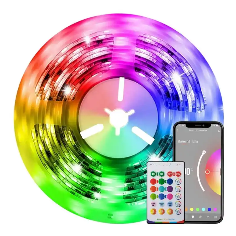 Immax NEO 07726L - LED RGB+CCT Stmívatelný pásek NEO LITE LED/24W/230V 5 m IP65 MUSIC Wi-Fi Tuya + dálkové ovládání Akční Nabídka