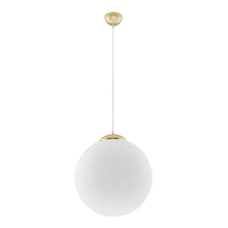 Lustr na lanku TOYA 1xE27/60W/230V pr. 40 cm bílá/zlatá Pouze Dnes