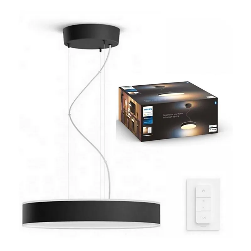 Philips - LED Stmívatelný lustr na lanku Hue LED/33,5W/230V 2200-6500K černá + dálkové ovládání Top Prodej