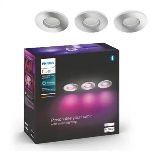 Philips - SADA 3xLED RGB Stmívatelné koupelnové svítidlo Hue XAMENTO 1xGU10/5,7W/230V IP44 2000-6500K Dokud Zásoby Vydrží