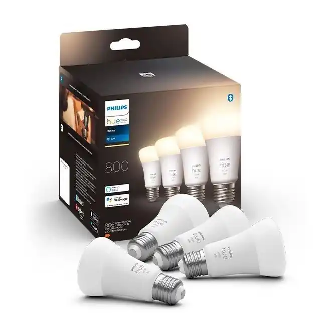 Výprodej SADA 4x LED Stmívatelná žárovka Philips Hue WHITE A60 E27/9W/230V 2700K