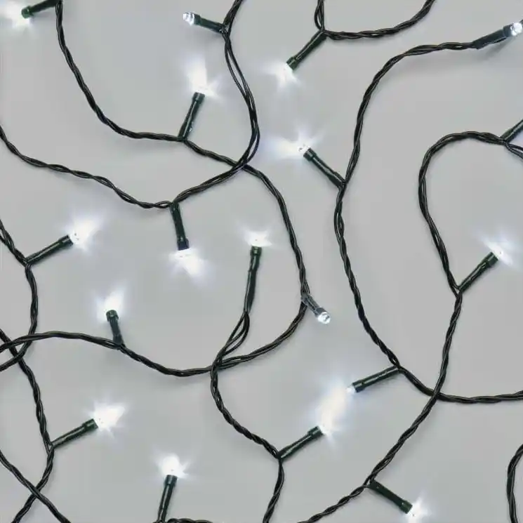 Nízká Cena LED venkovní řetěz 180xLED/8 módů 23m IP44 studená bílá