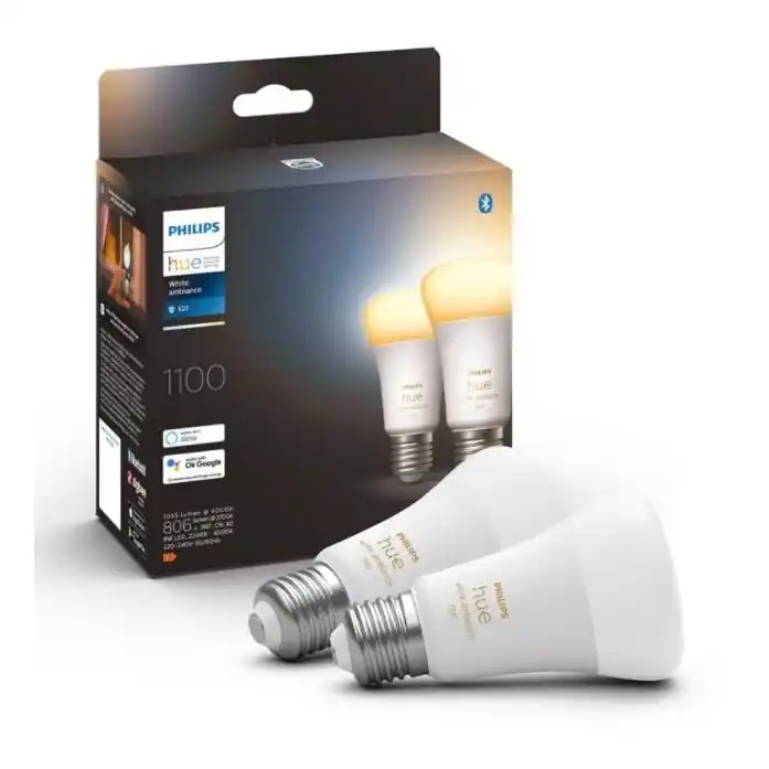 Rychlé Dodání SADA 2xLED Stmívatelná žárovka Philips Hue WHITE AMBIANCE E27/8W/230V 2200-6500K