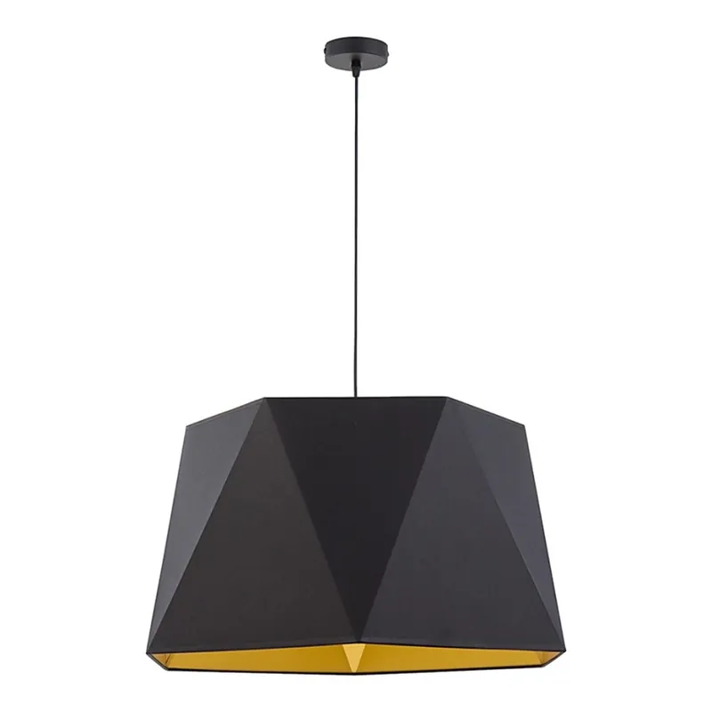 Značkový Lustr na lanku IVO 1xE27/25W/230V černá/zlatá
