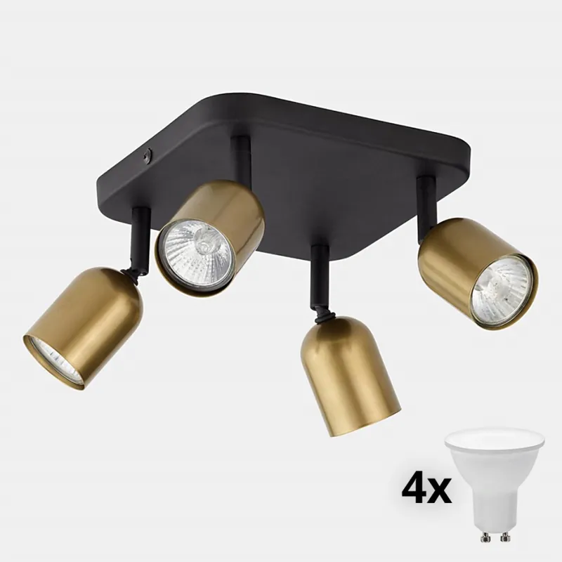 LED Bodové svítidlo TOP 4xGU10/10W/230V zlatá/černá Top Prodej