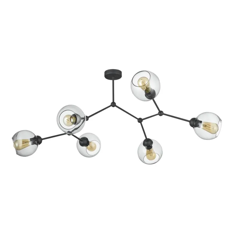 Aktuální Přisazený lustr FAIRY 6xE27/60W/230V černá