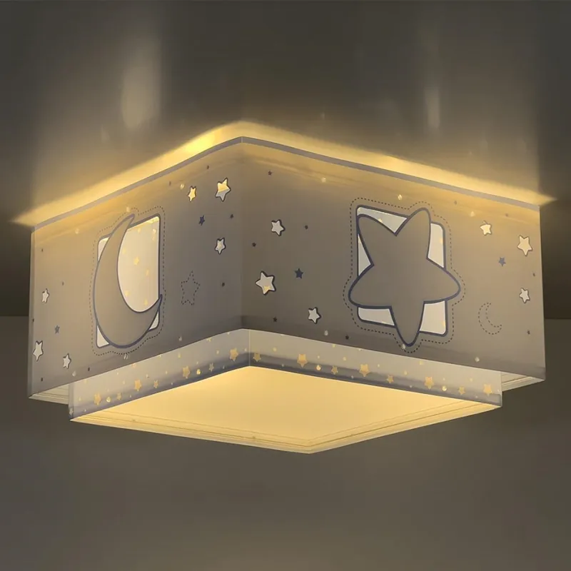 Nová Kolekce Dalber 63236T - Dětské stropní svítidlo MOONLIGHT 2xE27/60W/230V modrá