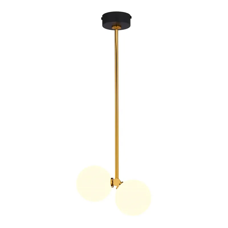 Ihned K Objednání Jupiter 1919 - Lustr na tyči LUNA 2xG9/40W/230V mosaz/černá