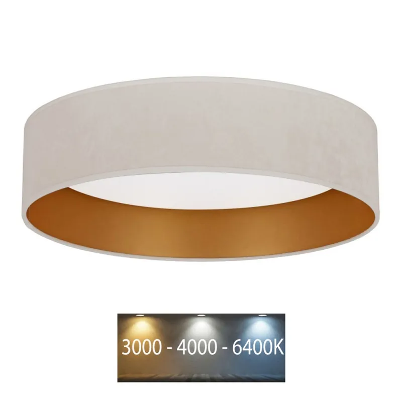 Brilagi - LED Stropní svítidlo VELVET LED/12W/230V pr. 30 cm 3000K/4000K/6400K krémová/zlatá Finální Výprodej
