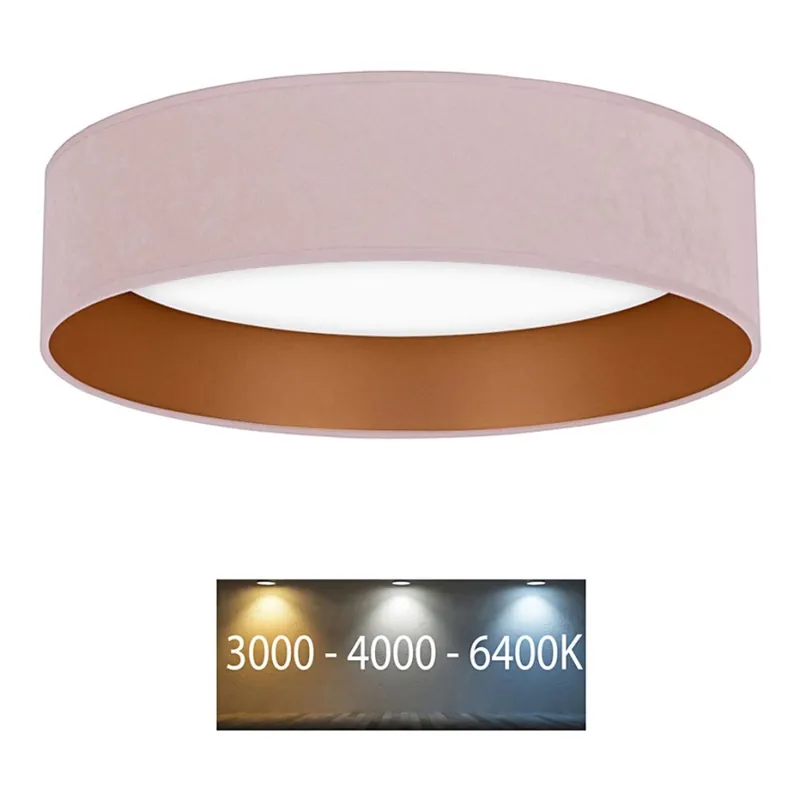 Brilagi - LED Stropní svítidlo VELVET LED/12W/230V pr. 30 cm 3000K/4000K/6400K růžová/zlatá Časově Omezené