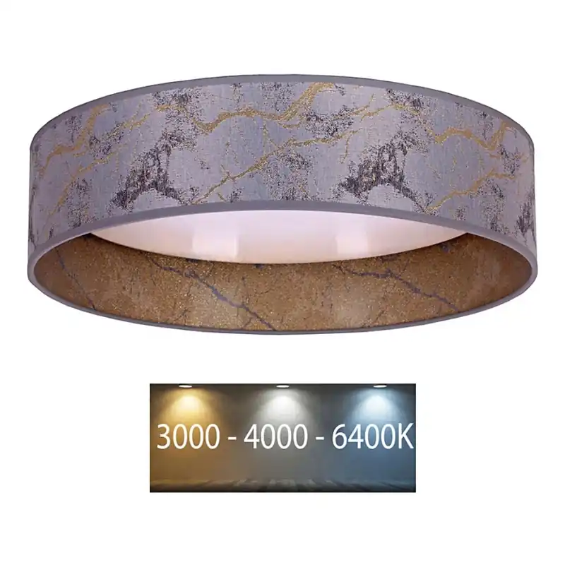 Brilagi - LED Stropní svítidlo VELVET LED/12W/230V pr. 30 cm 3000K/4000K/6400K šedá/zlatá Top Prodej