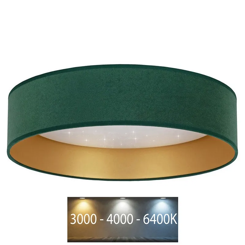 Brilagi - LED Stropní svítidlo VELVET STAR LED/24W/230V pr. 40 cm 3000K/4000K/6400K zelená/zlatá Finální Výprodej