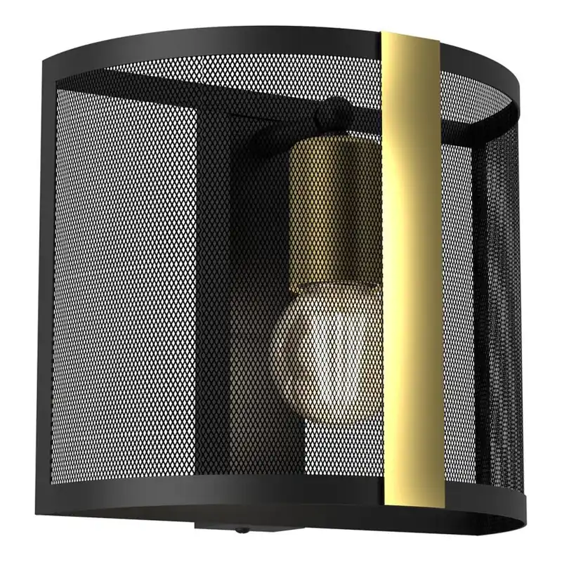 Nástěnné svítidlo KAGA 1xE27/60W/230V černá/zlatá Akční Cena