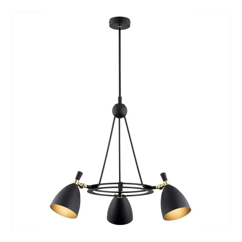 Finální Výprodej Argon 6149 - Lustr na tyči CHARLOTTE 3xE27/15W/230V černá/zlatá