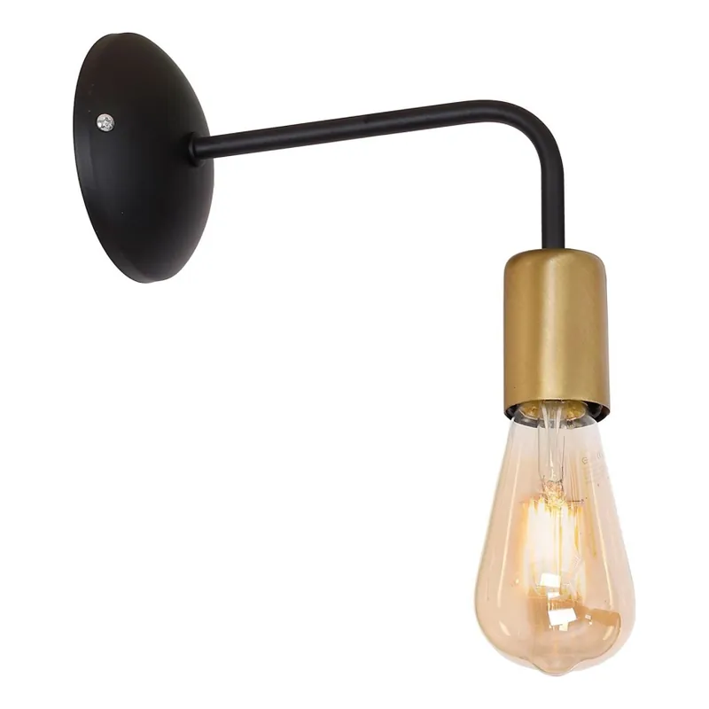 Nástěnná lampa BRENDA 1xE27/60W/230V černá/zlatá Expresní Doručení