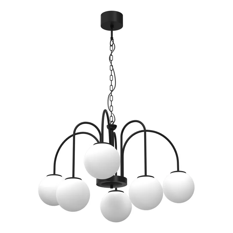 Lustr na řetězu CAMBRIDGE 6xE14/60W/230V černá Cenově Výhodný