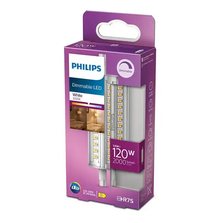 LED Stmívatelná žárovka Philips R7s/14W/230V 3000K 118 mm Jen Po Omezenou Doba