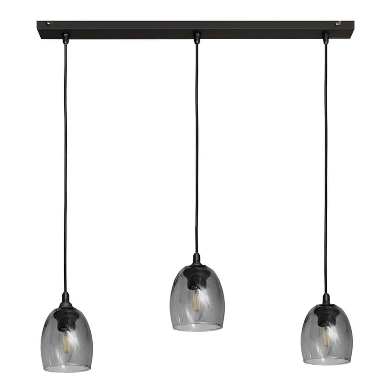 Jen Po Omezenou Doba Lustr na lanku BRILLANT 3xE27/15W/230V šedá