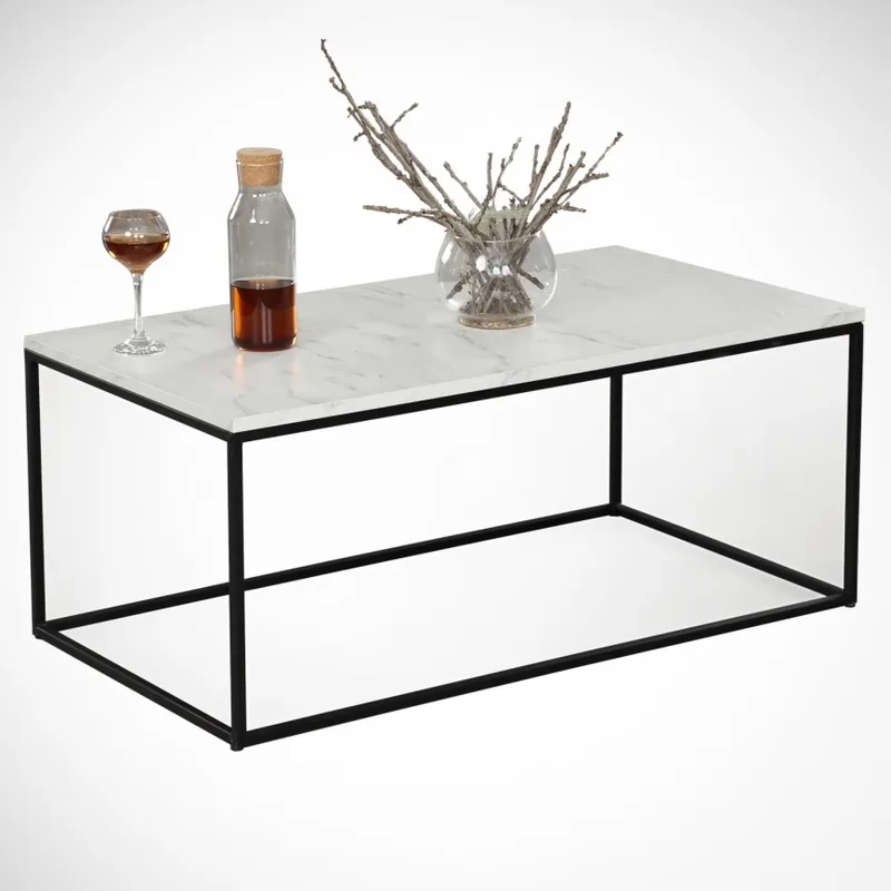 Konferenční stolek MARMO 43x95 cm černá/bílá Odeslání Ihned