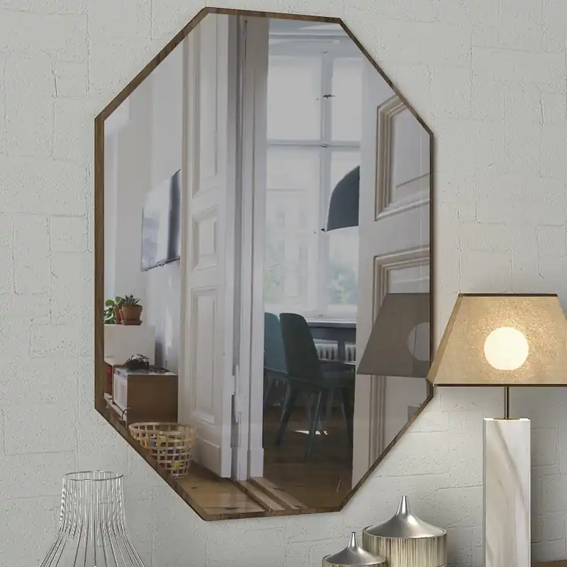 Nástěnné zrcadlo LOST 70x45 cm hnědá Must-Have