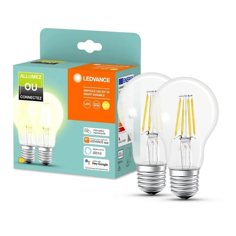 SADA 2x LED Stmívatelná žárovka SMART+ A60 E27/6W/230V 2700K - Ledvance Bezpečná Platba