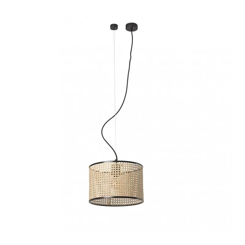 Odeslání Ihned FARO 64314-48 - Lustr na lanku MAMBO 1xE27/15W/230V ratan/černá