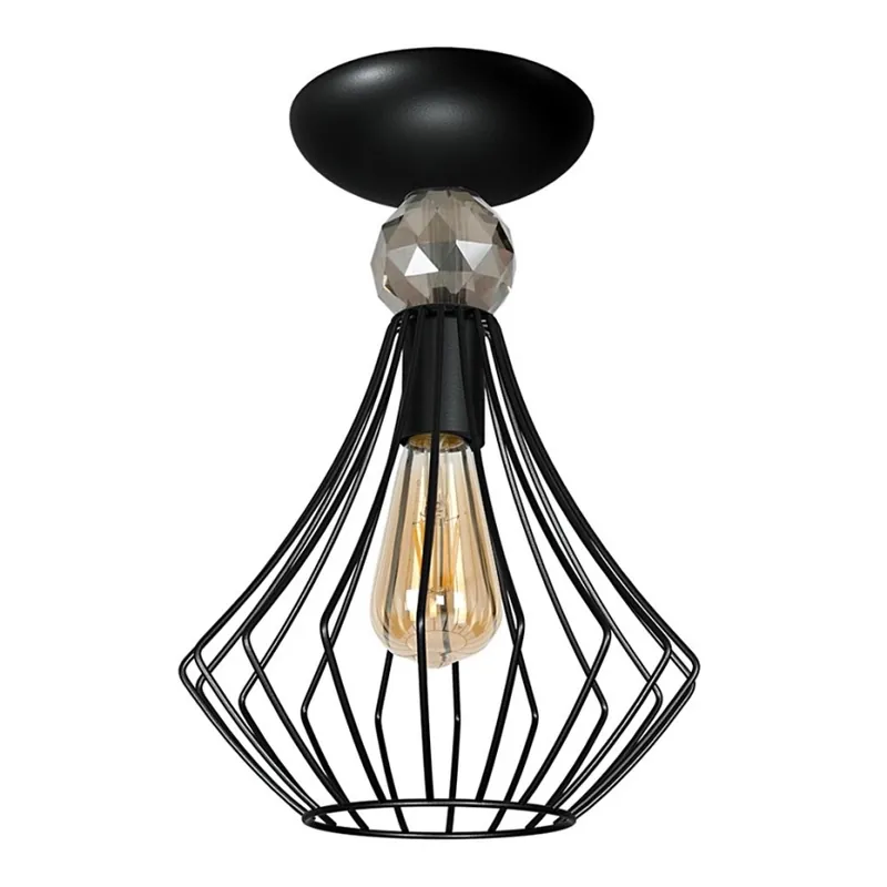Dokud Zásoby Vydrží Přisazený lustr JEWEL 1xE27/60W/230V černá