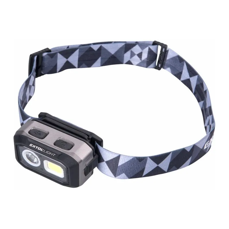 Extol - LED Nabíjecí čelovka se senzorem LED/1000 mAh/3,7V/3xAAA IPX4 Nakupujte Hned