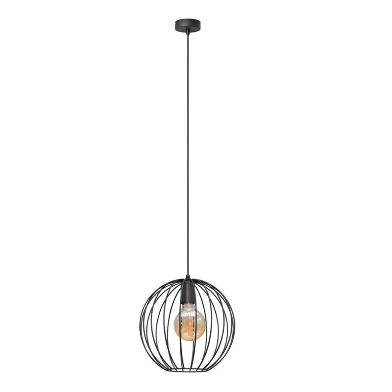 Víkendová Akce Lustr na lanku MERCURE 1xE27/15W/230V pr. 30 cm černá