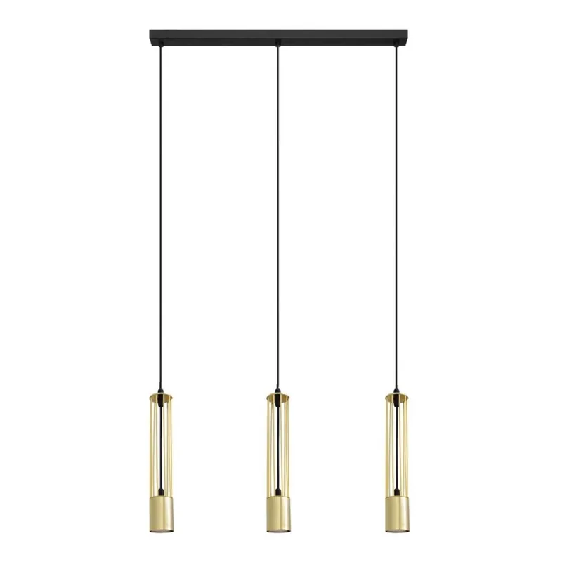 LED Lustr na lanku BARS 3xGU10/4,8W/230V zlatá Cenová Bomba