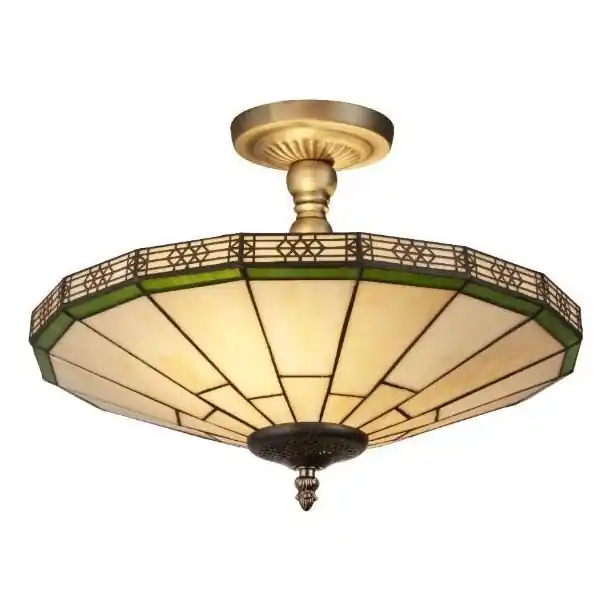Top Prodej Searchlight - Tiffany přisazený lustr NEW YORK 2xE14/40W/230V