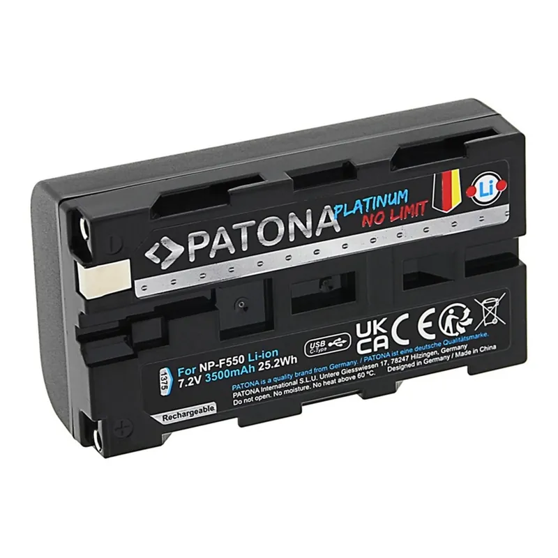 Oblíbený PATONA - Aku Sony NP-F550/F330/F570 3500mAh Li-Ion Platinum USB-C nabíjení