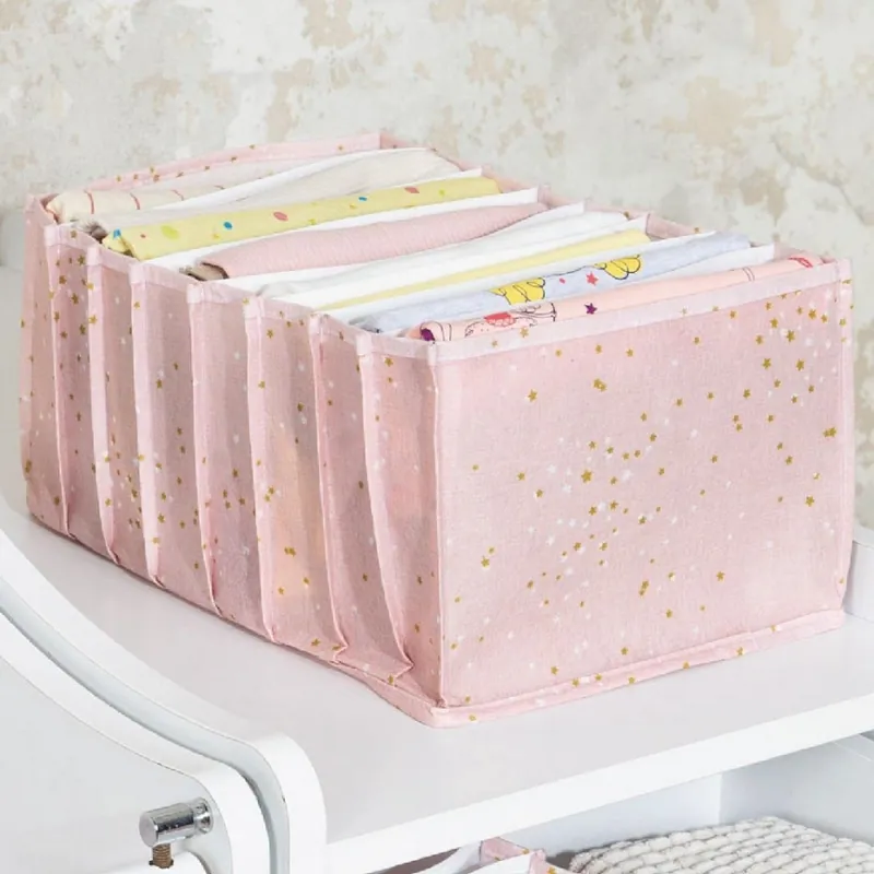 Novinka Organizér do skříně 37,5x24,5x17,5 cm růžová