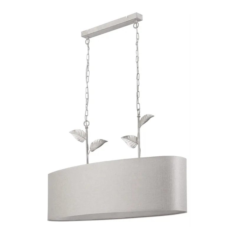 Lustr na řetězu NOEMI 2xE27/60W/230V stříbrná/bílá patina Top Prodej