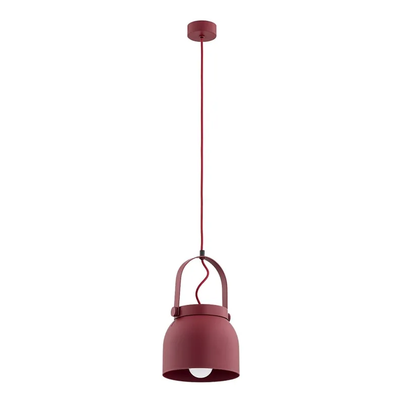 Argon 8282 - Lustr na lanku LOGAN 1xE27/15W/230V pr. 20 cm červená Vysoce Kvalitní