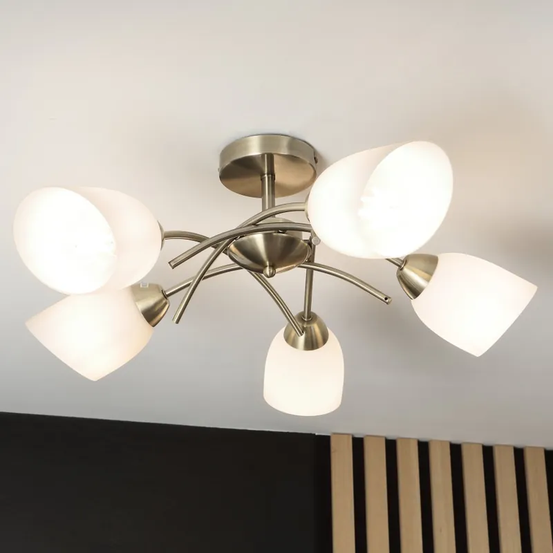 Expresní Doručení Přisazený lustr DONNA 5xE27/60W/230V patina