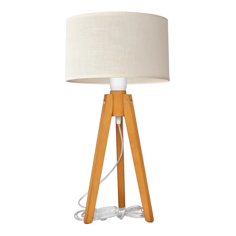 Stolní lampa ALBA 1xE27/15W/230V krémová/dub Značkový