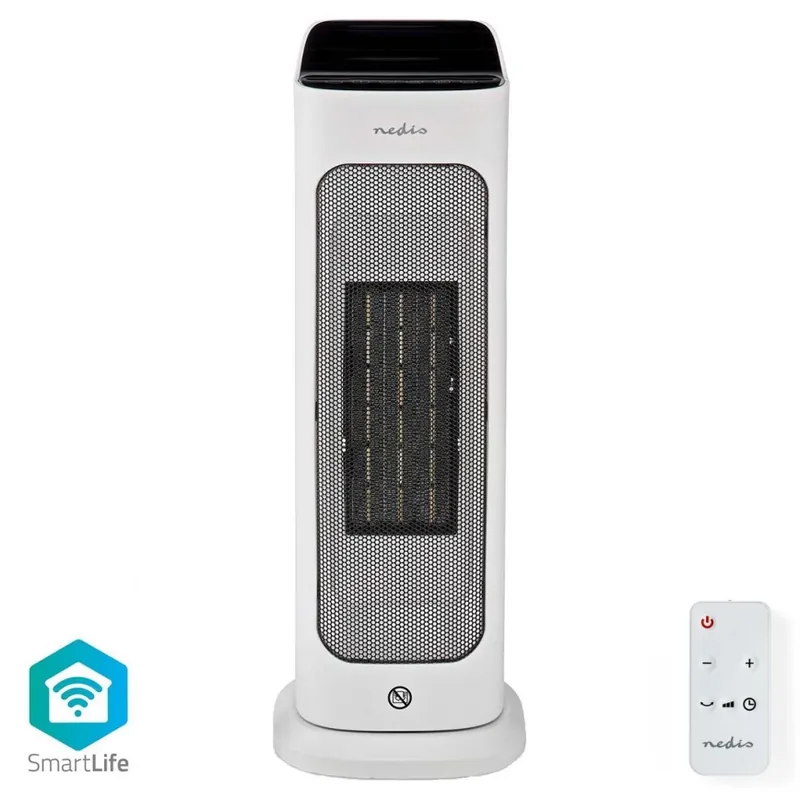 Akce Ventilátor s keramickým topným tělesem Smartlife 1400/2000W/230V Wi-Fi Tuya + dálkové ovládání