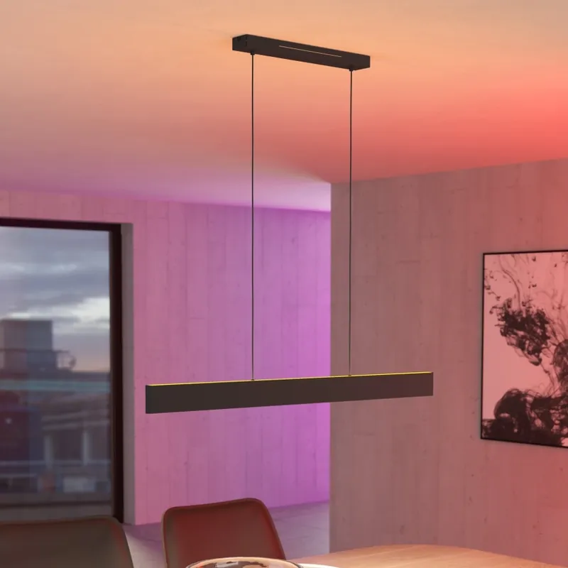 Eglo - LED RGBW Stmívatelný lustr na lanku LED/38W/230V 2700-6500K černá Značkový