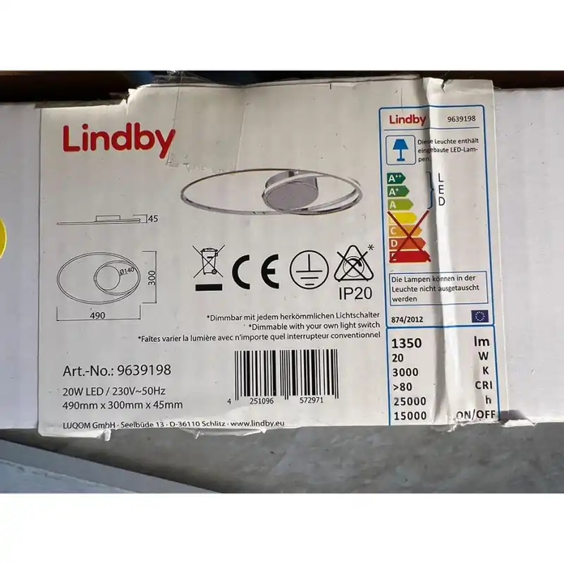 Lindby - LED Stmívatelné stropní svítidlo XENIAS LED/20W/230V Ihned K Objednání